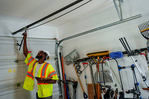 Professional Garage Door technician working in Naples Park, FL